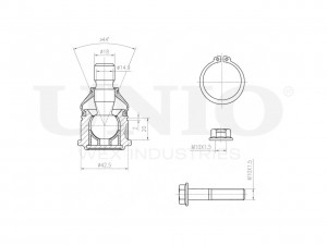 Опора шаровая передняя нижняя SSP-20023 UNIO