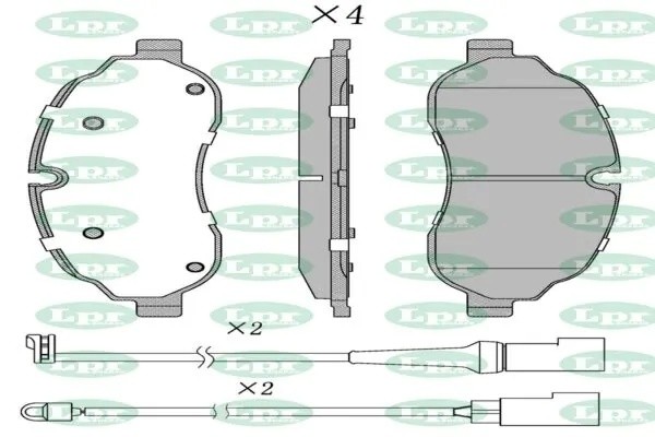 Колодки тормозные дисковые 05P1984A 05P1984A LPR
