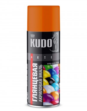 Эмаль акриловая "KUDO" оранжевая высокоглянцевая (520 мл) (аэрозоль) (RAL 2004) KU-A2004 KUDO