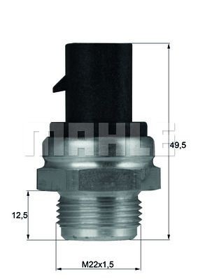 Термостат VW Golf (77-),Passat (73-97) AUDI 80 (73-96) VOLVO V40 (95-99) (87град TX 13 87D MAHLE KNECHT