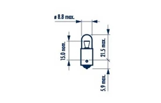 Лампа 24V T4W BA9s Heavy Duty NARVA 171433000 NARVA