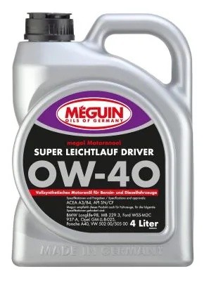 9065 Meguin Синт. мот.масло Megol Motorenoel Super Leichtlauf Driver 0W-40 CF/SN 9065 MEGUIN
