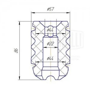 Буфер (отбойник) Лада Vesta (15-) (перед. стойки 1 шт.) PUR (BC 0134) BC0134 TRIALLI