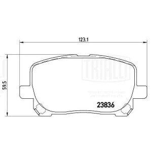 Колодки торм. Toyota Avensis Verso (01-) диск. перед. (PF 4348) PF4348 TRIALLI