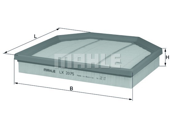 Фильтр воздушный BMW 3 (F80),4(F82,F83),5 (F10),6 (F12) MAHLE LX2075 MAHLE KNECHT
