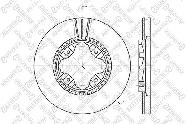диск тормозной передний!\ Honda Accord 2.0/2.2 91> 6020-2618V-SX STELLOX