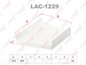 фильтр салона!\ MB W124 all 93-95/W211/T211 all 02> LAC-1229 LYNXAUTO
