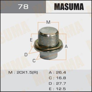 Пробка сливная SUBARU Forester картера масляного АКПП MASUMA 78 MASUMA