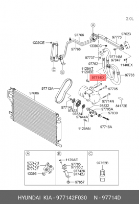 Болт m8 97714-2F030 977142F030 HYUNDAI KIA