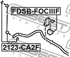 Втулка стабилизатора передняя FORD FOCUS III FDSB-FOCIIIF FDSB-FOCIIIF FEBEST