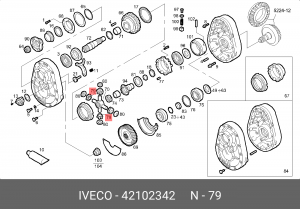 сателлит дифференциала!z11\Iveco Eurotrakker/Cursor 42102342 IVECO