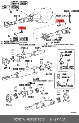 болт карданного вала!\ Toyota 90105-11013 TOYOTA