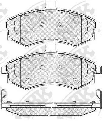 Колодки тормозные HYUNDAI Elantra (00-),Matrix (01-) KIA Cerato (03-) передние ( PN0788 NIBK