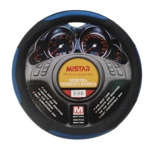 Оплетка руля (M) 37-39см черно-синяя MISTAR MIS17STW24BLM MISTAR