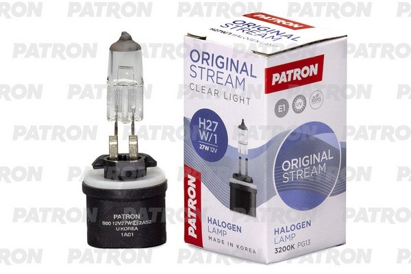 H27W 12V-27W PG13 (880) прямой цоколь галоген в противотуманку PLH27W/1 PATRON