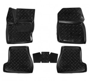 Ковры для Ford Focus III (2011-), 5 шт., выс. борт, 3D с подпятником, ТЭП, черн. ACM-PS-29 AIRLINE