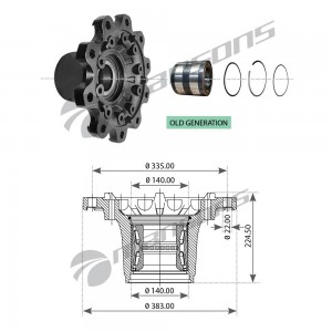 Ступица MERCEDES задняя (с подшипником) MANSONS 790.162 MANSONS