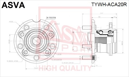 СТУПИЦА 12 TYWHACA20R TYWH-ACA20R ASVA
