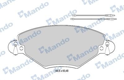 Колодки тормозные CITROEN C5 (01-) (1.6 D/2.0 D/1.8/2.0) передние (4шт.) MANDO MBF015461 MANDO