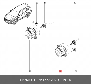 ПТФ ЛЕВ 261558707R RENAULT