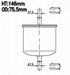 Фильтр топливный MAZDA TRIBUTE 00-07 FSP25800M FSP25800M AZUMI