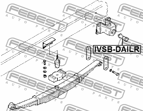 Втулка рессоры IVECO DAILY IV 06-11, DAILY V 2011- IVSB-DAILR IVSB-DAILR FEBEST