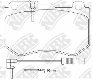 Колодки тормозные MERCEDES C (W205) передние (4шт.) NIBK PN0584W NIBK