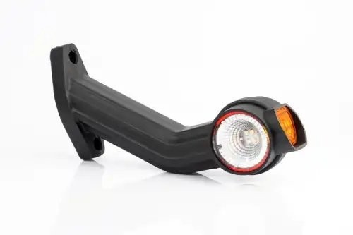 фонарь габаритный! прав. рожок LED, L=190мм, кр/ж/бел накл./изогн.с каб. 0.5м\Sc FT140FPLED FRISTOM