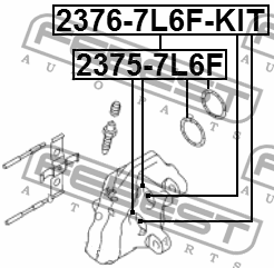 Поршень передн суппорта VW TOUAREG 2003-2010 2376-7L6F-KIT 2376-7L6F-KIT FEBEST