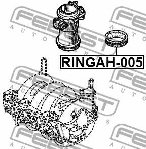 Кольцо уплотнительное дрос заслонки RENAULT CLIO II 1998-2005 RINGAH-005 RINGAH-005 FEBEST