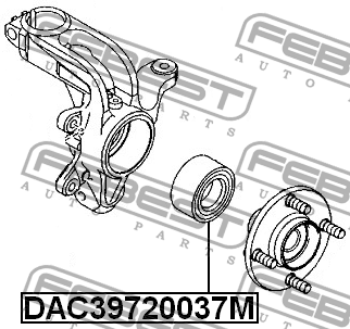 Подшипник ступицы DAC39720037M DAC39720037M FEBEST