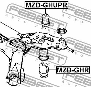 Отбойник амортизатора задний MAZDA 6 GH 2008-2013 MZD-GHUPR MZD-GHUPR FEBEST