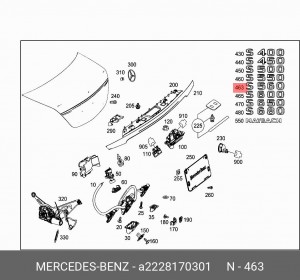 222 817 03 01 ТАБЛИЧКА С УКАЗАНИЕМ ТИПА АВТОМОБИЛЯ A 222 817 03 01 MERCEDES BENZ