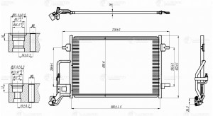 Радиатор кондиц. для а м VW Passat (B5) (00-) Skoda Superb (01-) (LRAC 1865) LRAC 1865 LUZAR