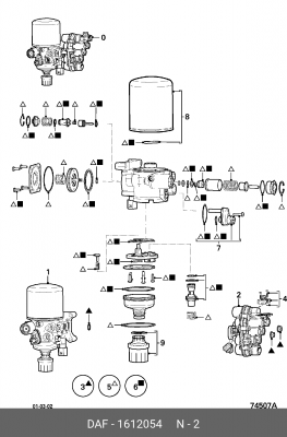клапан ! 4-х контурный\ DAF XF95 1612054 DAF