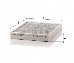 VOLVO S80 (2006>)/ V70 (2007>)/ XC60 (2008>) УГОЛЬНЫЙ CUK2733 MANN FILTER