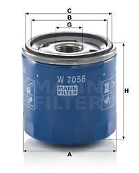Фильтр масляный W7056 W7056 MANN FILTER
