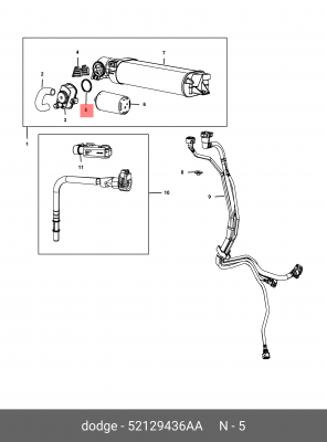 КОЛЬЦО УПЛОТНИТЕЛЬНОЕ 52129 436AA CHRYSLER