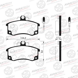 Колодки тормозные дисковые Avantech передние AV021 AVANTECH
