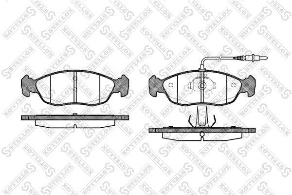 колодки дисковые п.! с антискрип. пластинами\ Peugeot 306 1.1i-1.9D/TD 93-00 472-002B-SX STELLOX