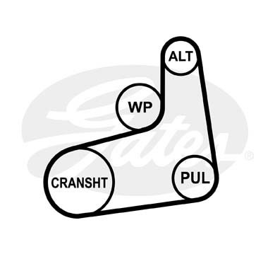 Ремень приводной поликлиновой 6PK1019 GATES 6PK1019SF GATES