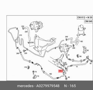 кольцо уплотнительное! гидравлич. системы\MB W203 2.0 00-06 A0279979548 MERCEDES BENZ