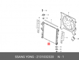 Радиатор SSANGYONG Actyon Sports (12-) (D20R/E23) МКПП OE 2131032320 SSANG YONG