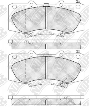 Колодки тормозные дисковые TOYOTA HILUX 2010 PN0548 PN0548 NIBK