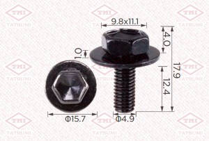 Клипса автомобильная [упаковка 10 штук] TJB1578 TJB1578 TATSUMI