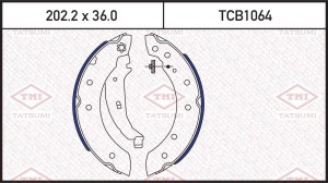 колодки тормозные барабанные!\ Renault Laguna 1.6i-1.9TD 97-01/Logan 1.4-1.6 04> TCB1064 TATSUMI