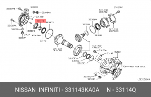 NISSAN QASHQAI (J11) (2014>) 33114-3KA0A NISSAN