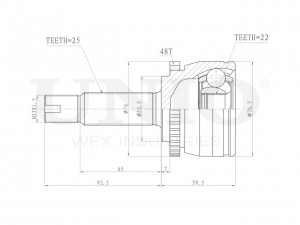 ШРУС внешний CVJ-20003 UNIO