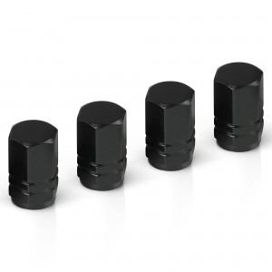 Колпачки на шинный вентиль K-1, черные, металл, 4 шт. AVC06 AVC06 AIRLINE