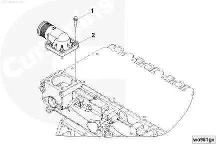 Патрубок насоса водяного дв.Cummins ISF 3.8 (выходной) (Haffen) 0748 HAFFEN